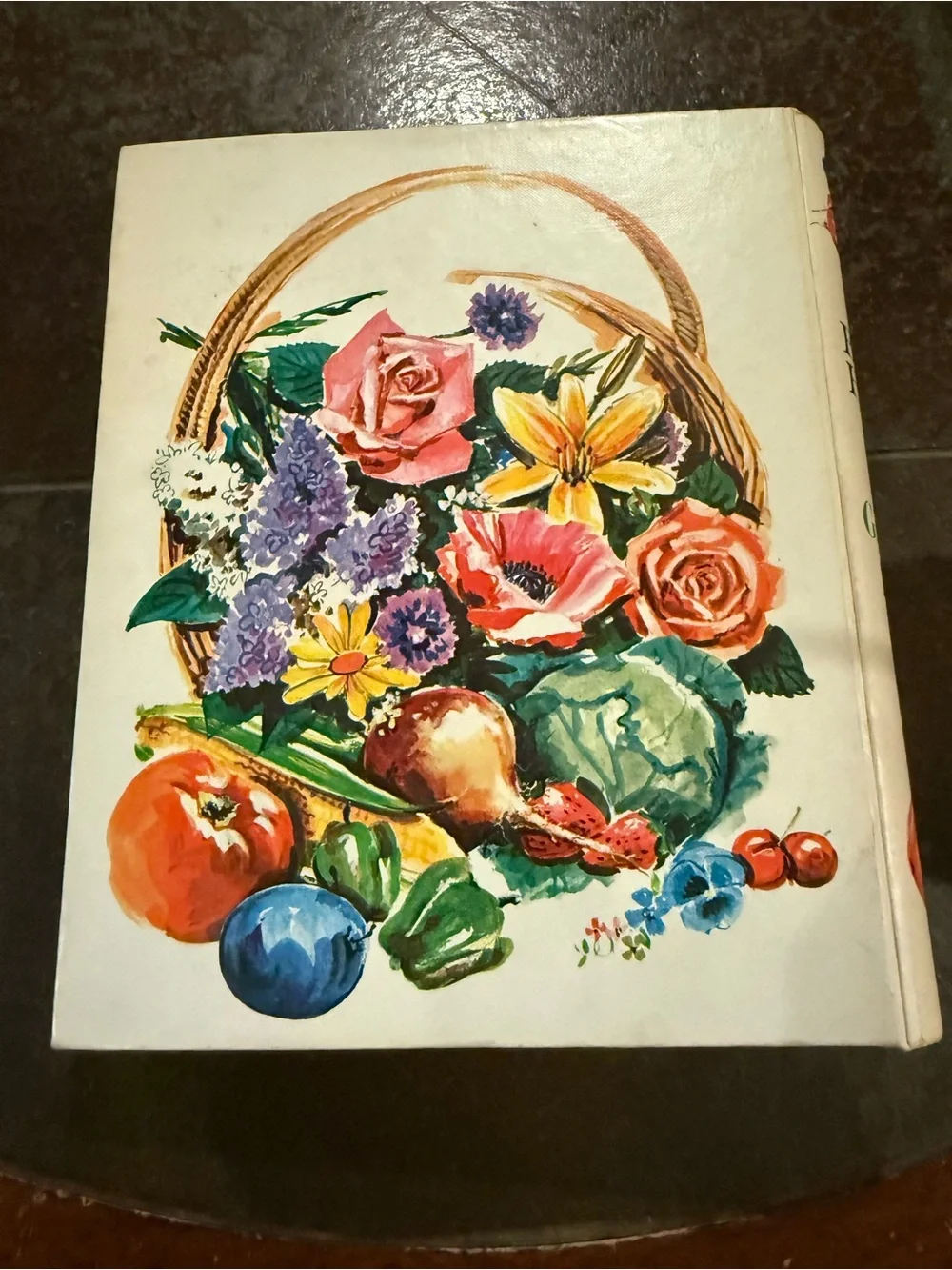 VTG Better Homes & Gardens Cream Floral Fruit Garden Binder Book cottage country